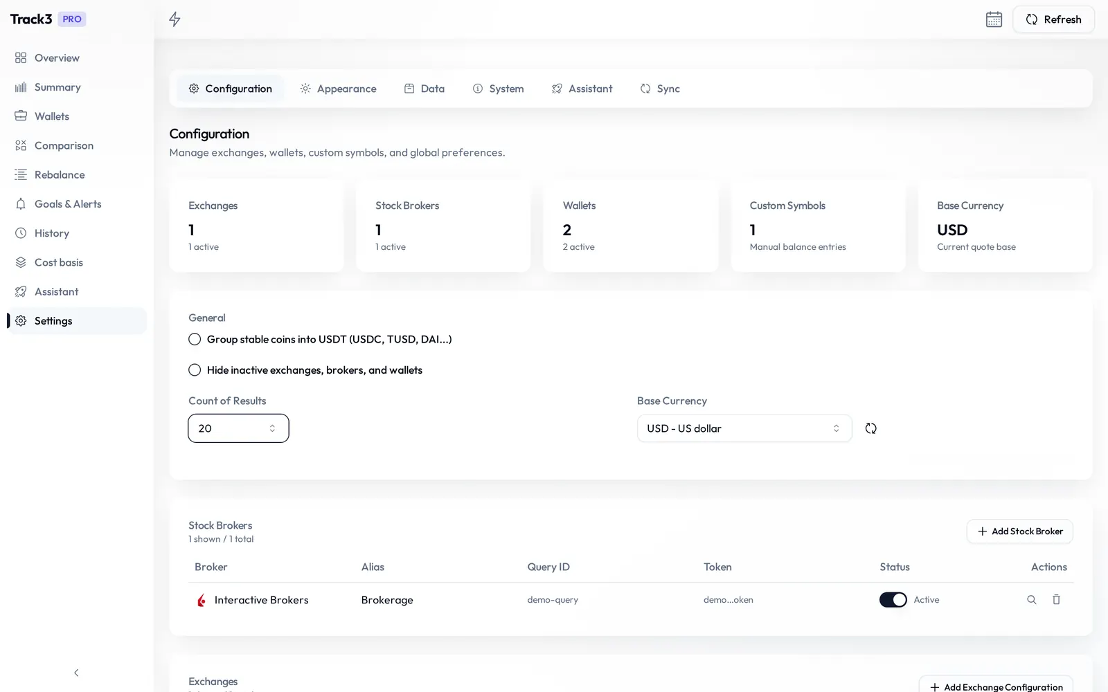 Track3 data and security settings