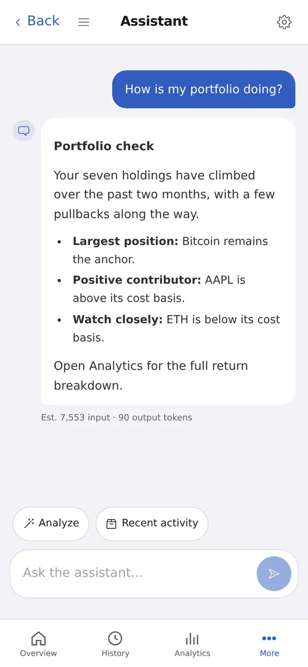 Track3 AI assistant on iPhone